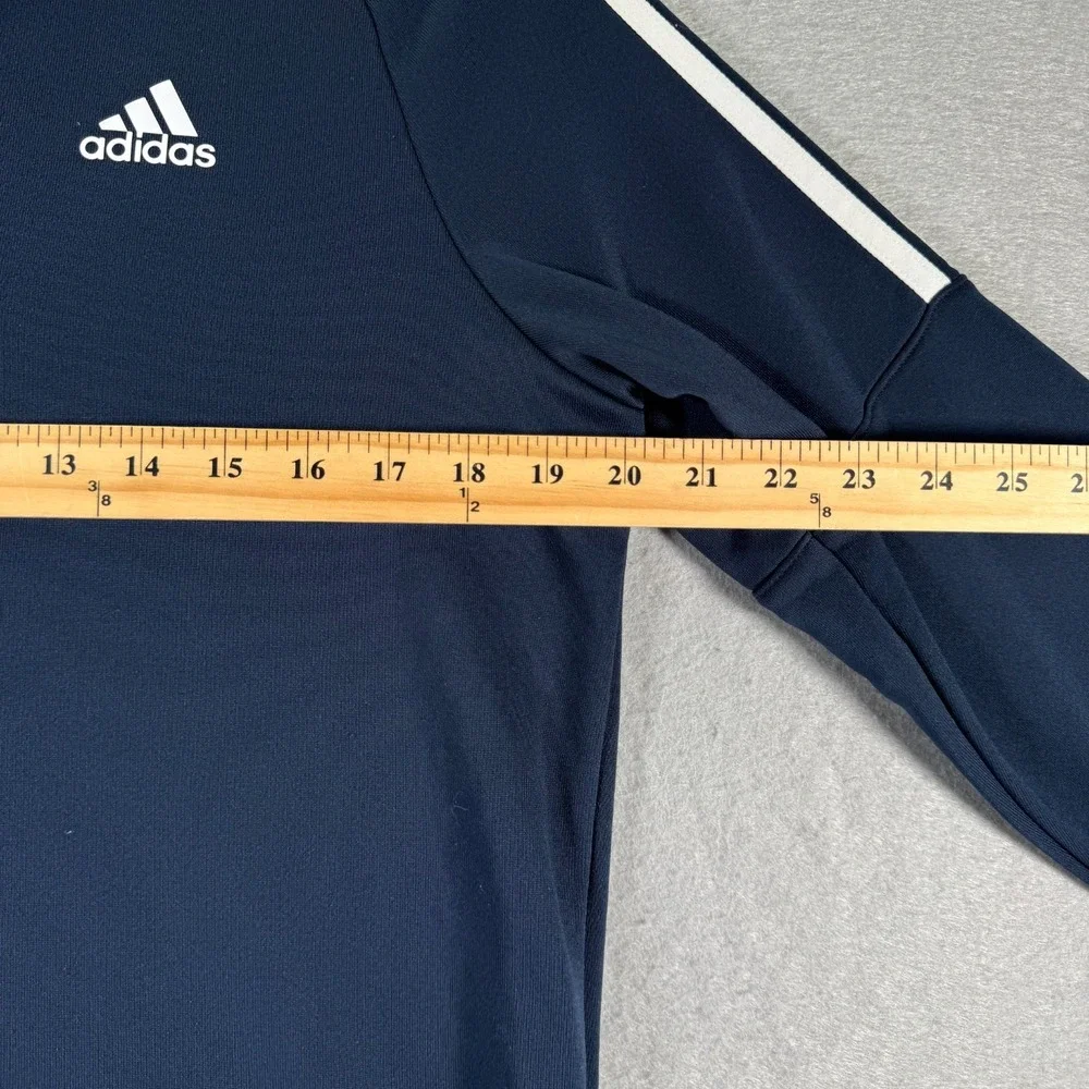 Adidas Golf Quarter Zip Sweater Mens Small Blue‎ Fleece Performance Athleisure